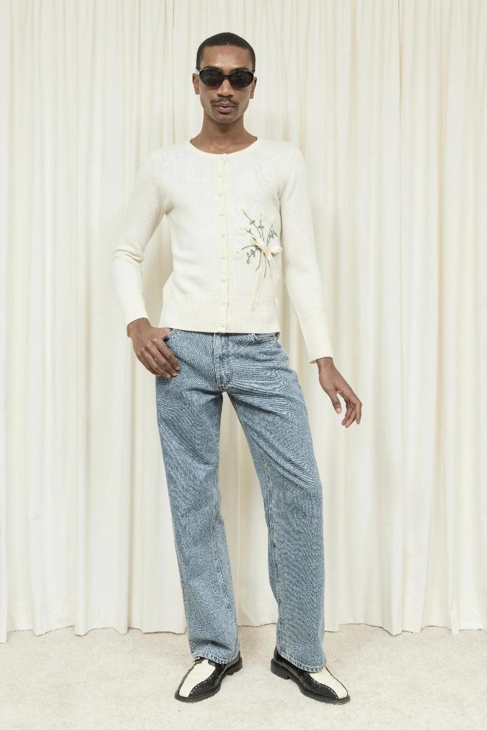 Tanner Fletcher Gladys Daisy Embroidered Cardigan