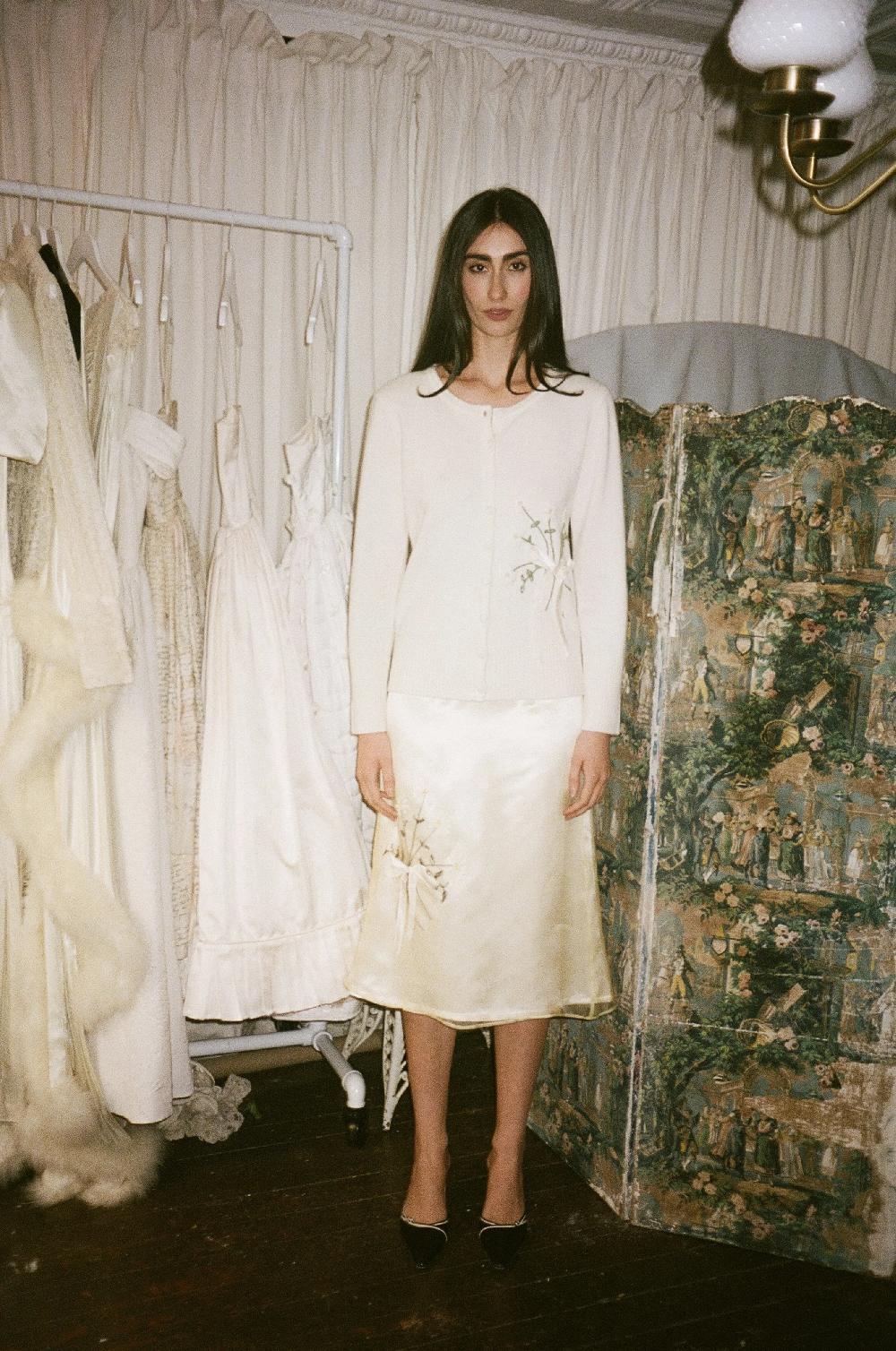 Tanner Fletcher Gladys Daisy Embroidered Cardigan