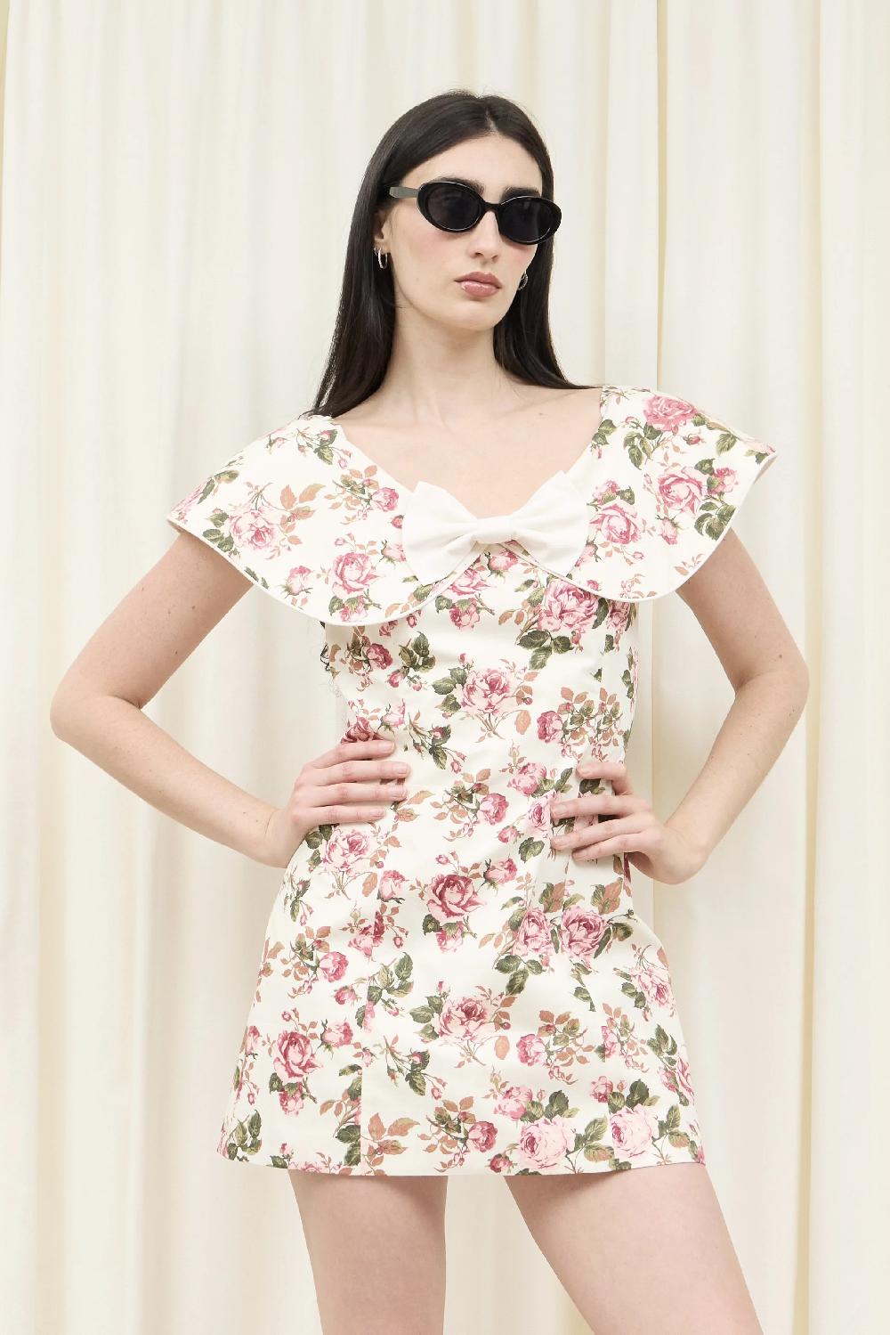 Tanner Fletcher Gretchen Wide Neck Mini Dress