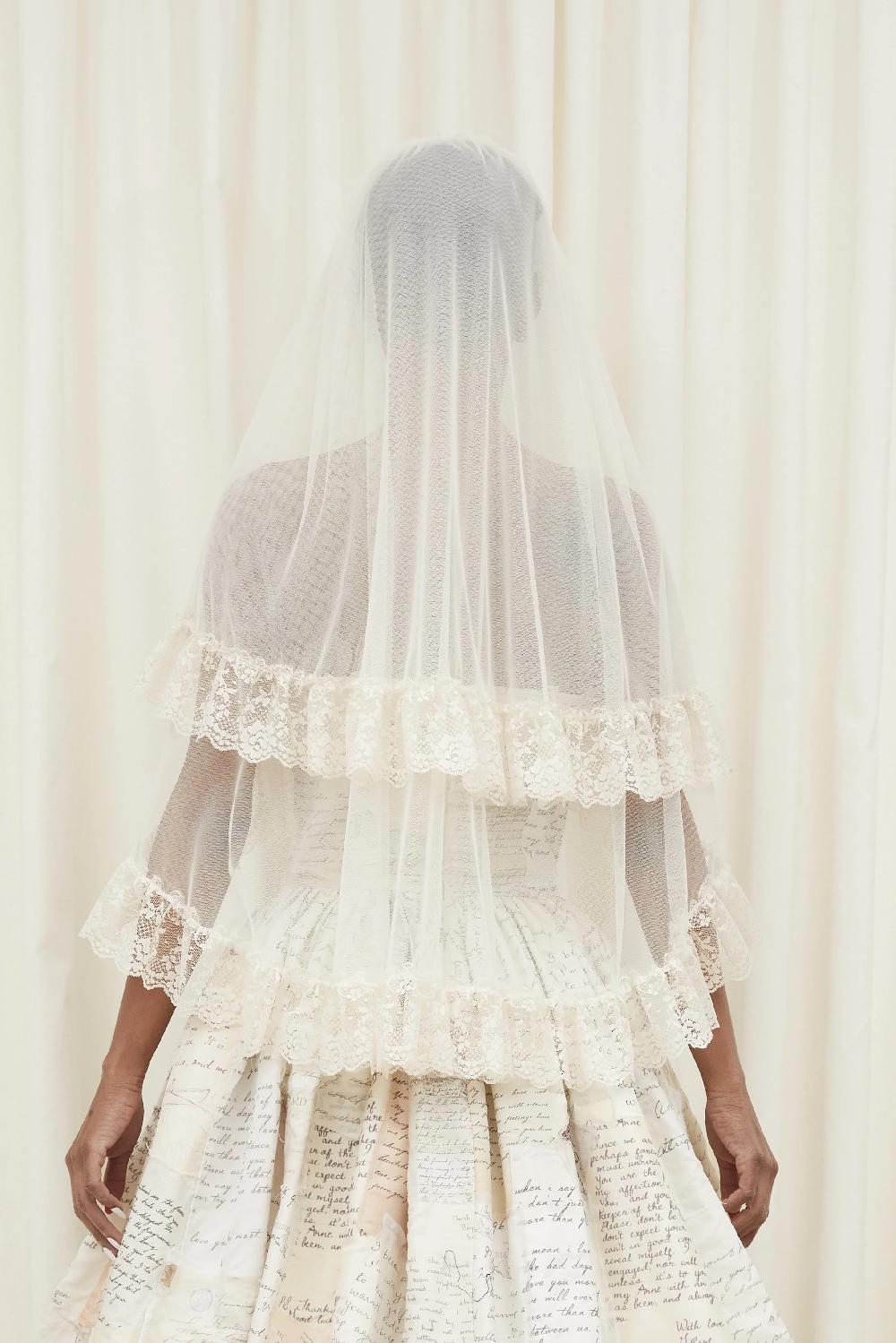 Tanner Fletcher Gwendolyn Lace Tiered Veil