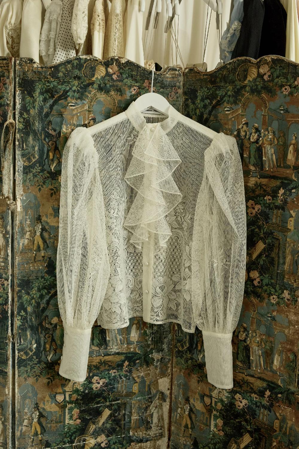 tanner fletcher Harry Lace Ruffle Blouse
