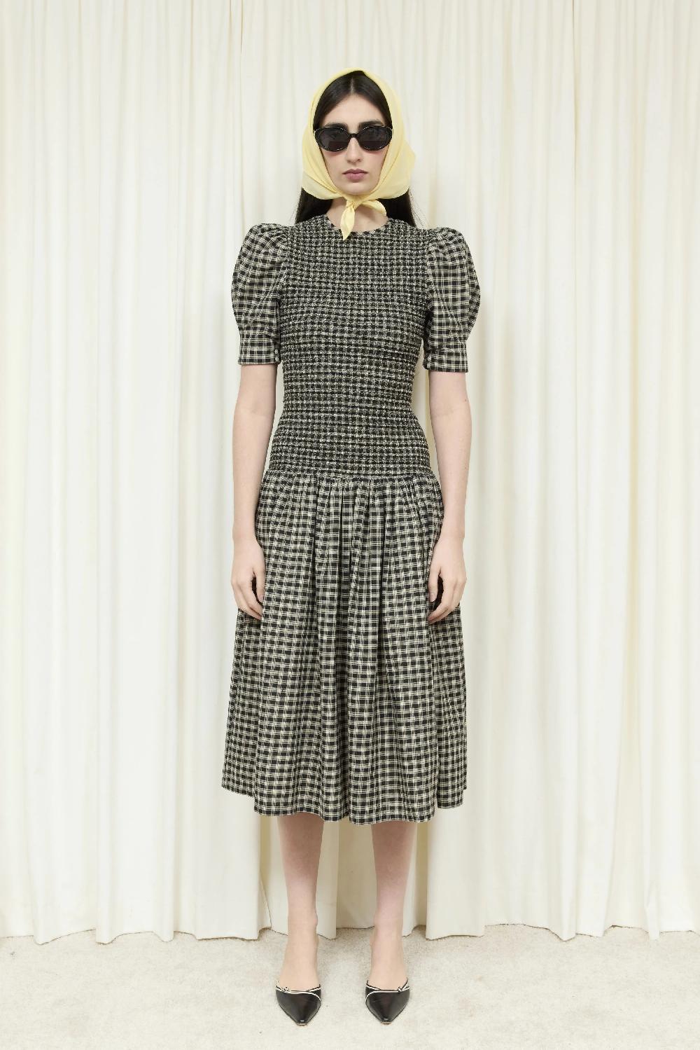 Tanner Fletcher Imelda Smocked Midi Dress