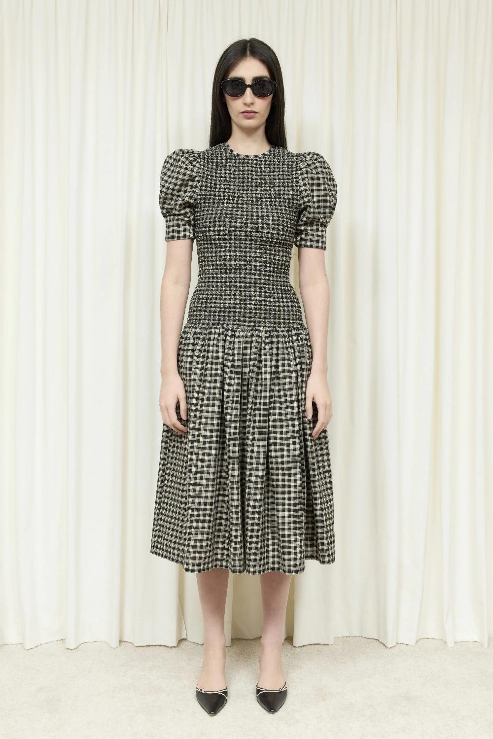 tanner fletcher Imelda Smocked Midi Dress