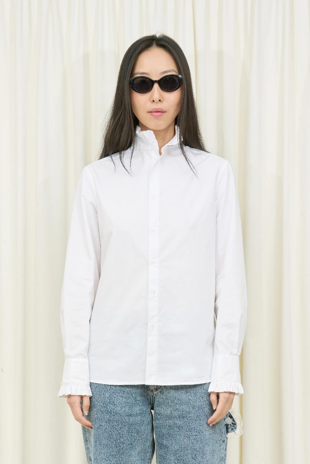 Tanner Fletcher Julien Ruffle Collar Shirt