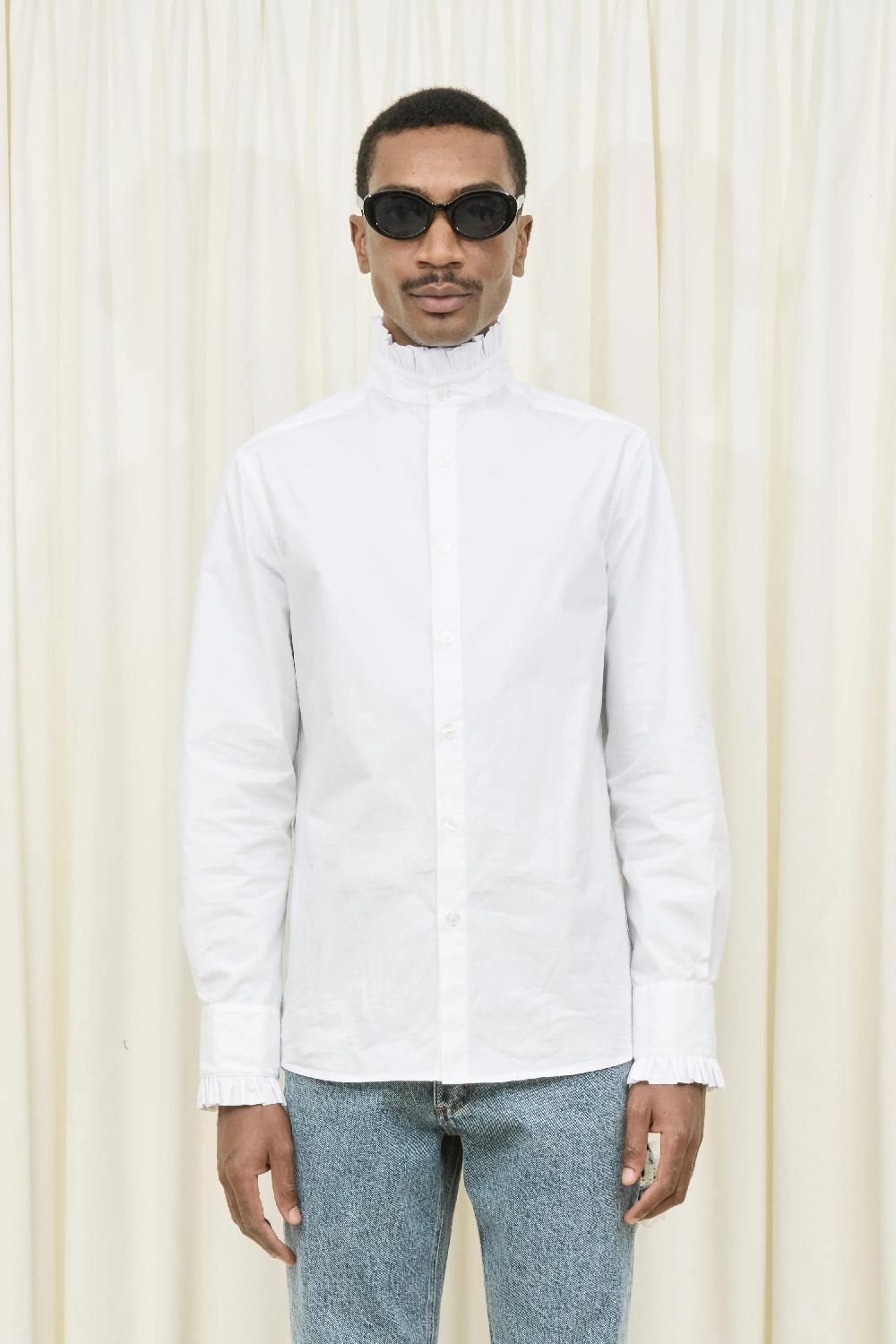 Tanner Fletcher Julien Ruffle Collar Shirt