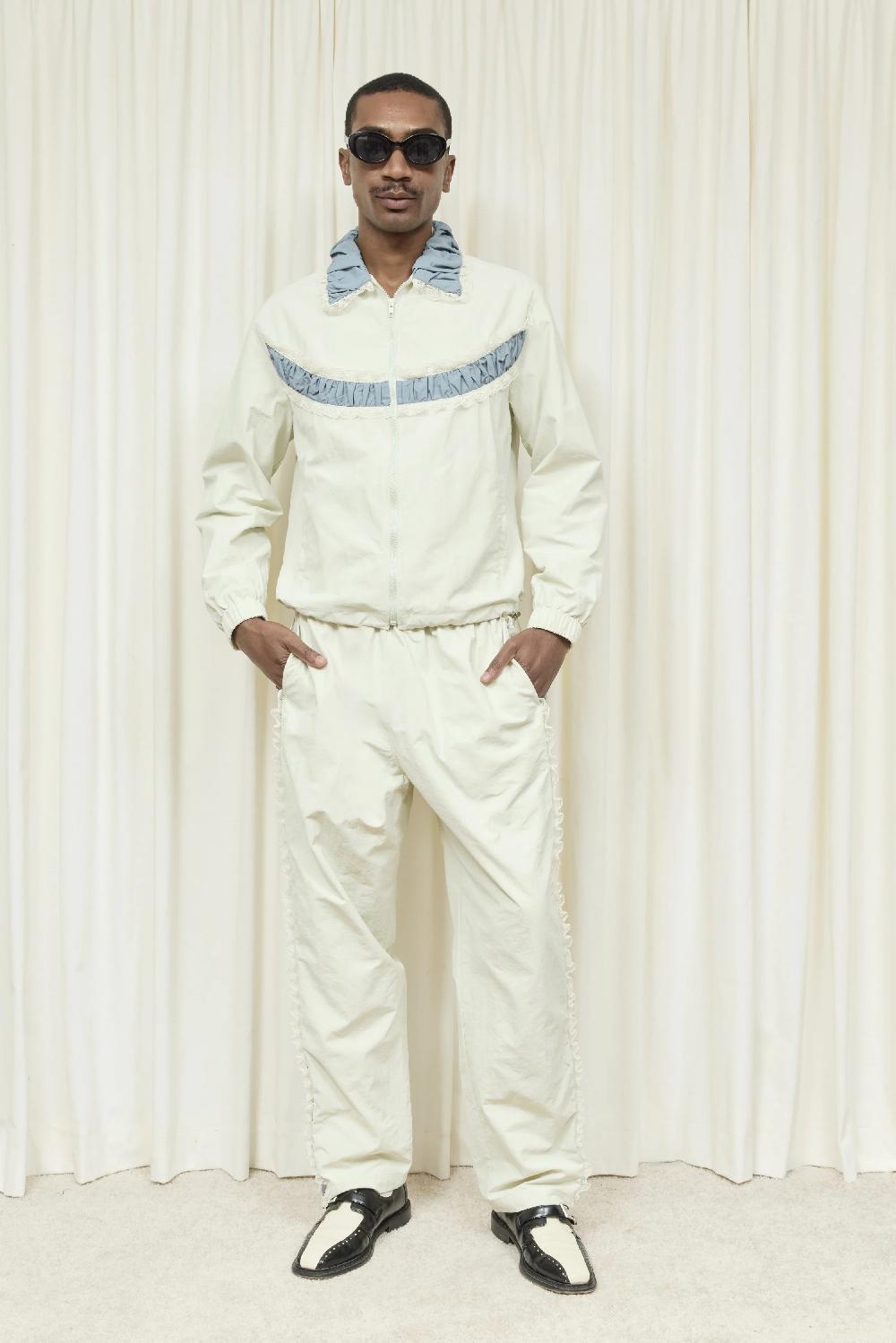 Tanner Fletcher Kennedy Ruched Stripe Track Jacket