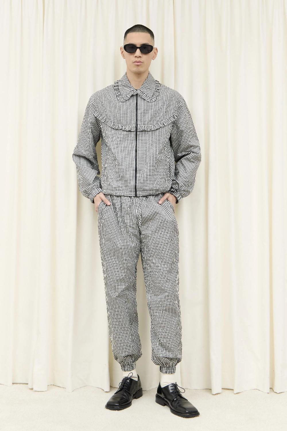 Tanner Fletcher Kennedy Ruffle Gingham Track Pant