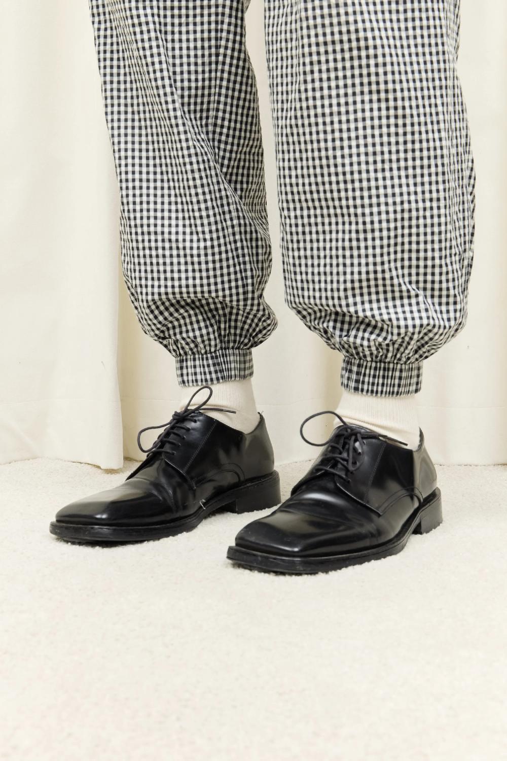 Tanner Fletcher Kennedy Ruffle Gingham Track Pant