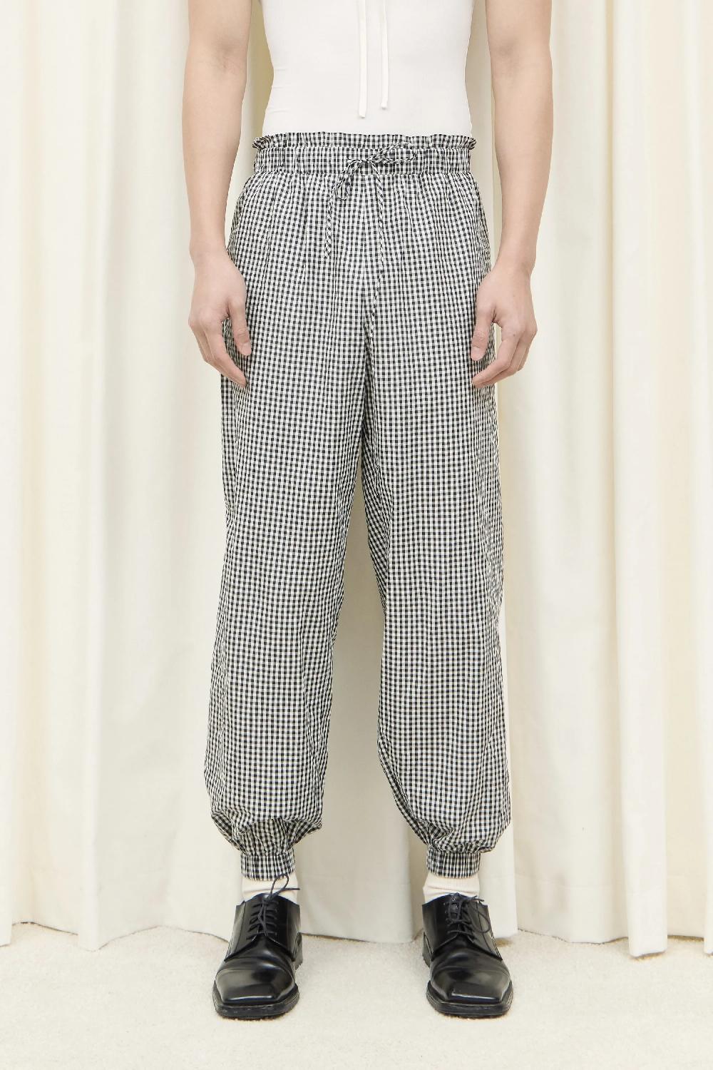 tanner fletcher Kennedy Ruffle Gingham Track Pant