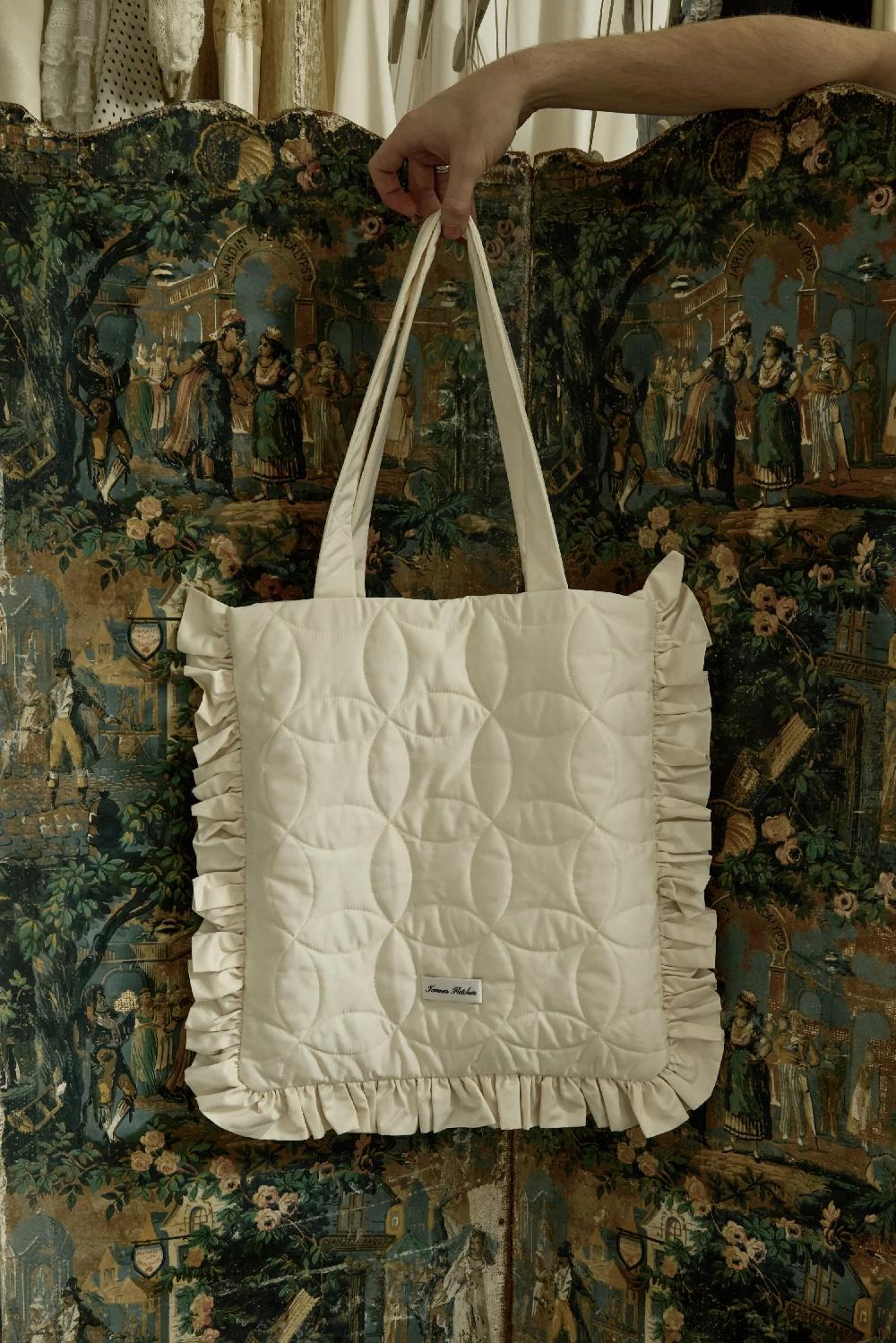 tanner fletcher Lindy Quilted Ruffle Tote