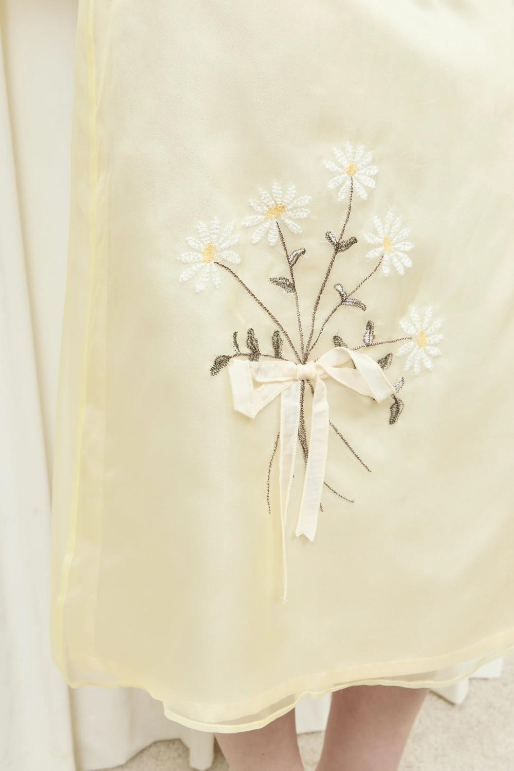 Tanner Fletcher Lisel Daisy Embroidered Skirt