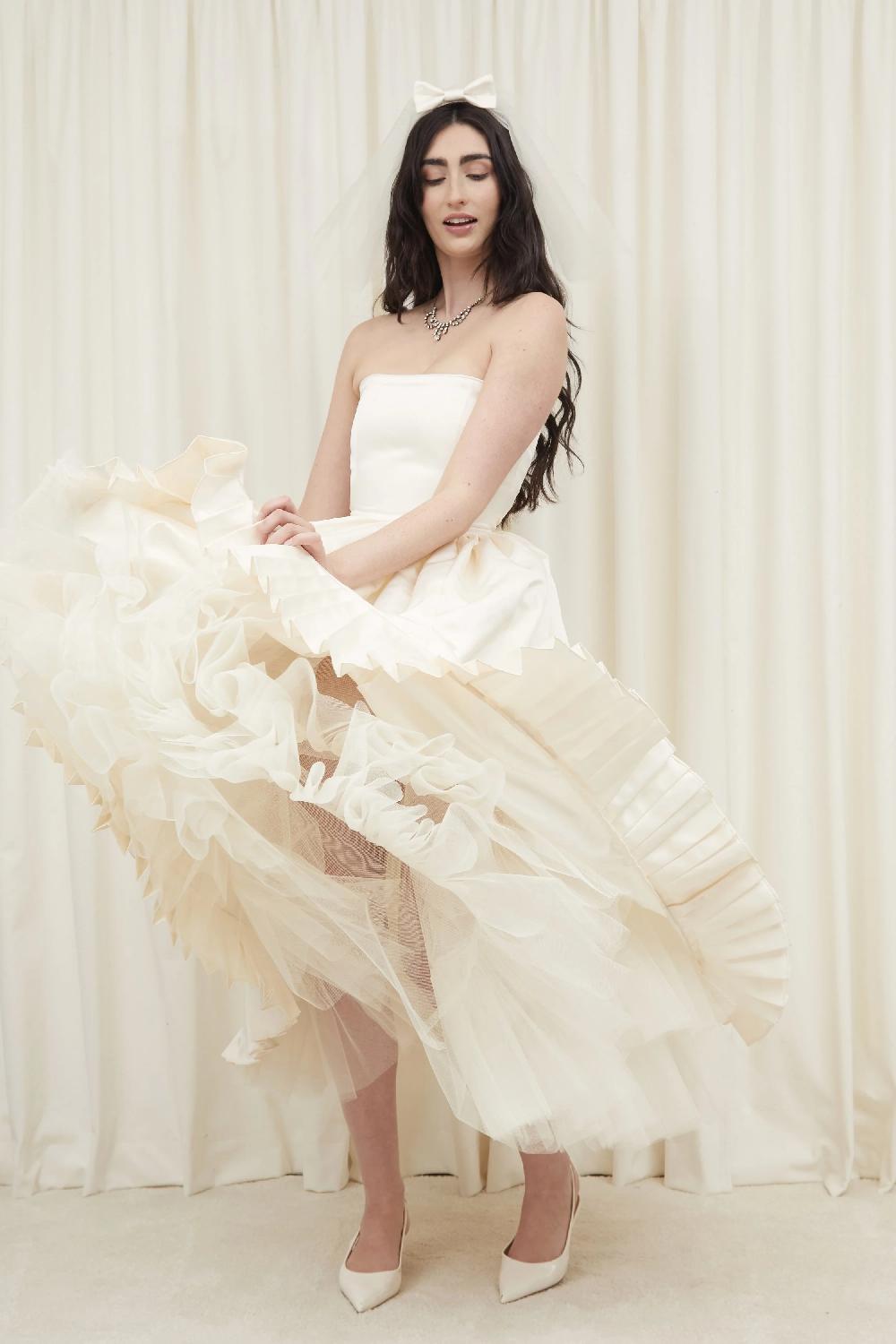 Tanner Fletcher Lucille Pleated Petticoat Ballgown