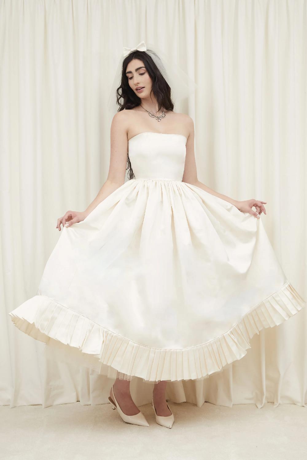 tanner fletcher Lucille Pleated Petticoat Ballgown