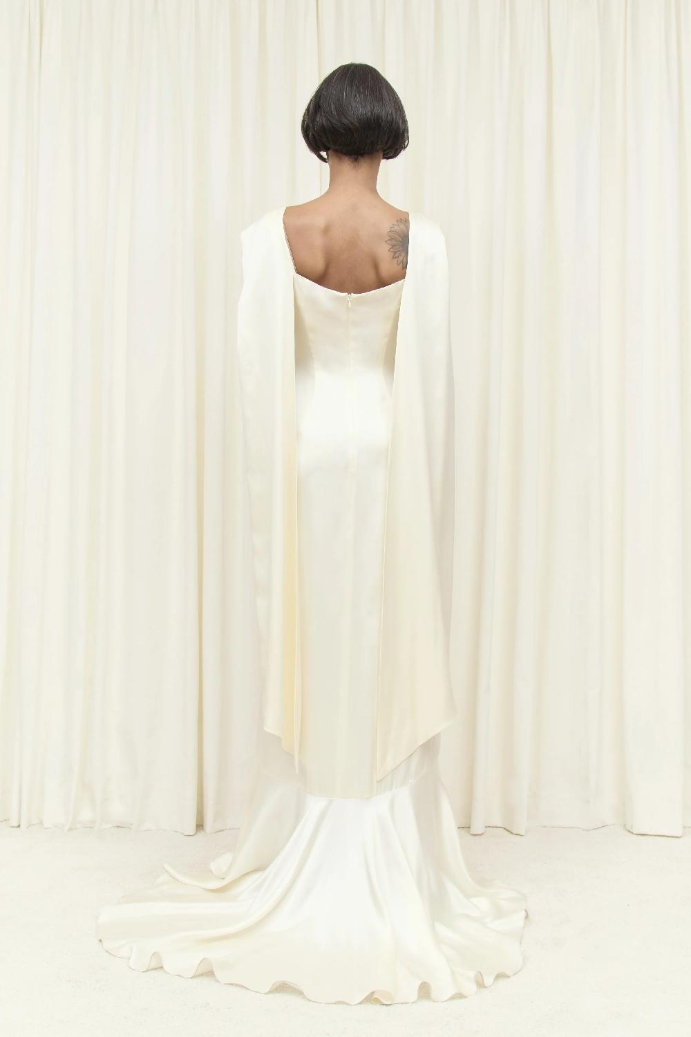 Tanner Fletcher Margaret Charmeuse Scarf Gown