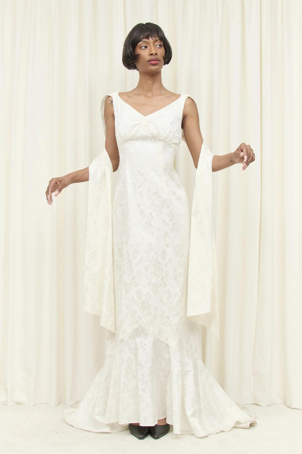 Tanner Fletcher Margaret Jacquard Scarf Gown