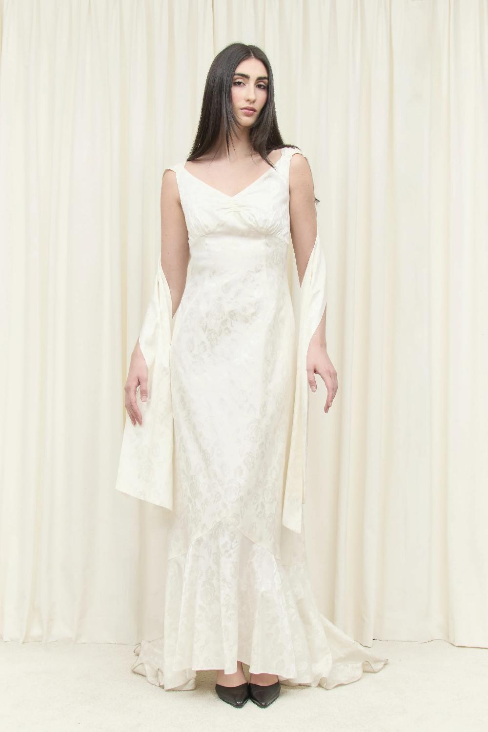 tanner fletcher Margaret Jacquard Scarf Gown