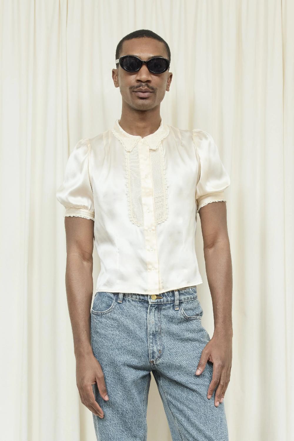 tanner fletcher Marianne Puff Sleeve Blouse