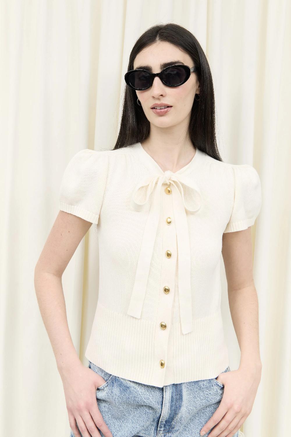 tanner fletcher Matilda Pussybow Cardigan