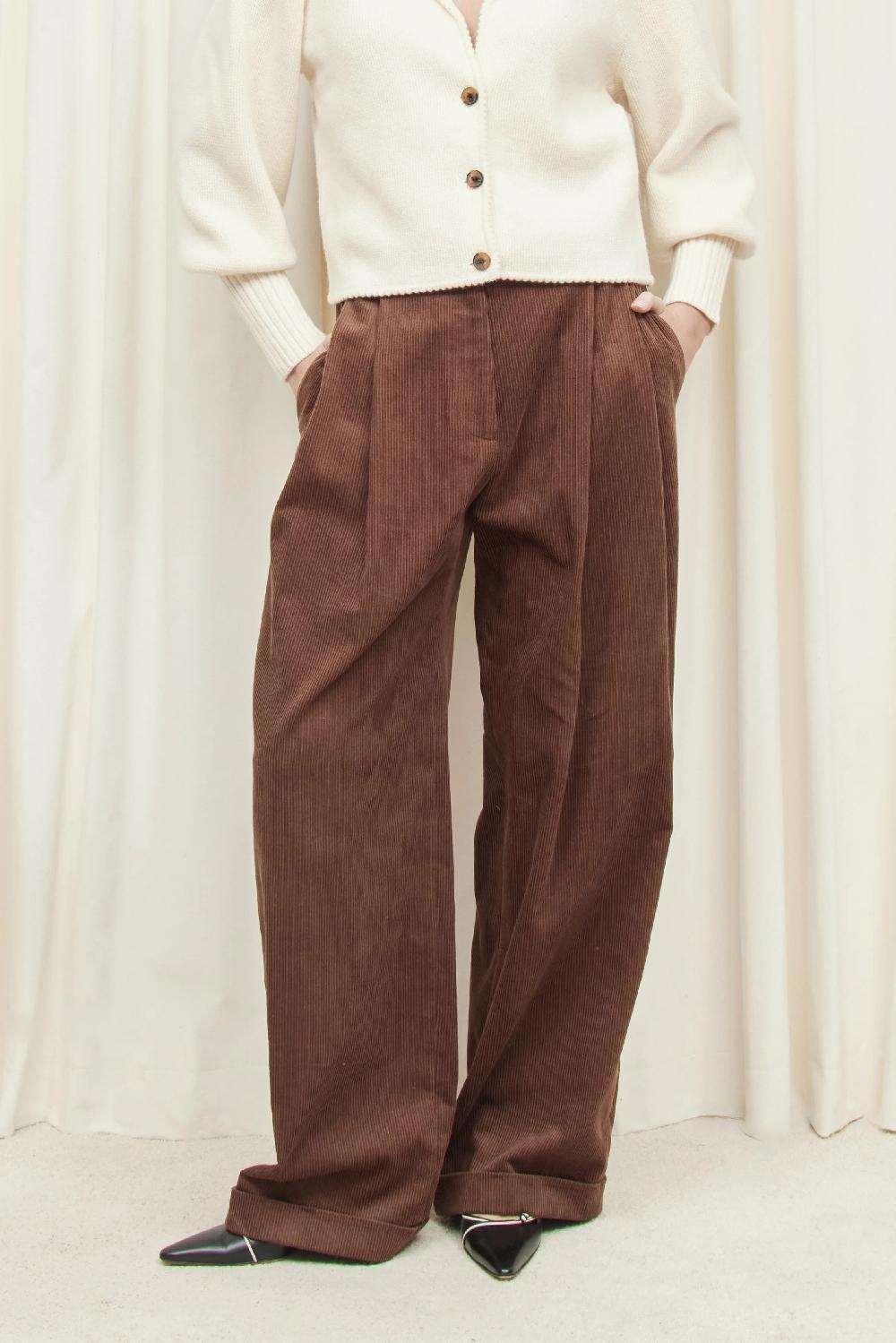 Tanner Fletcher Maynard Cuffed Corduroy Trouser