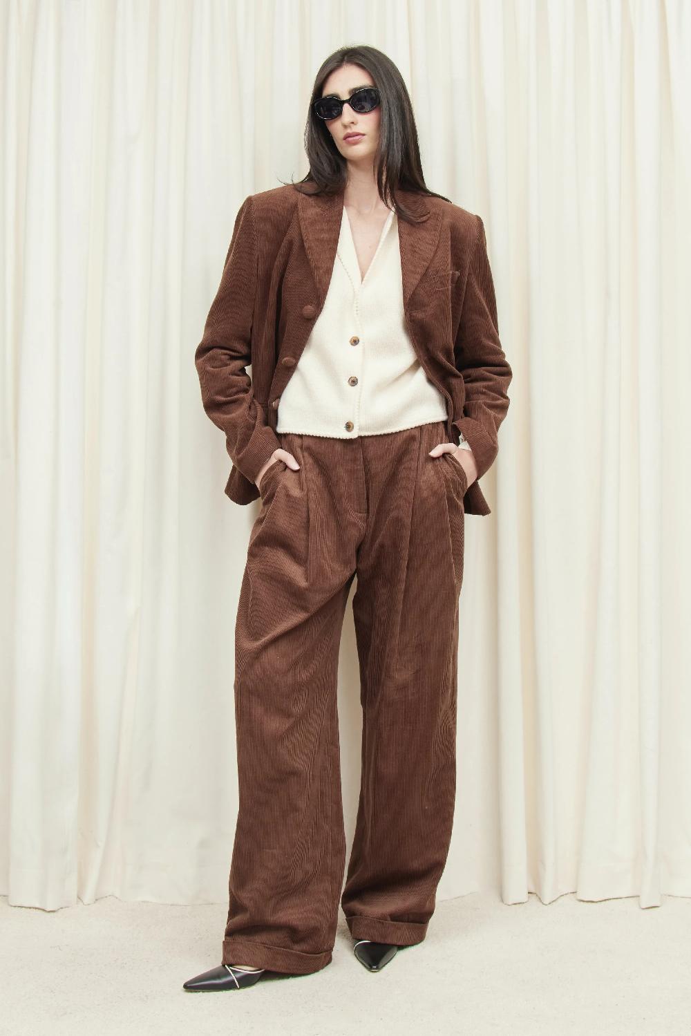 Tanner Fletcher Maynard Cuffed Corduroy Trouser
