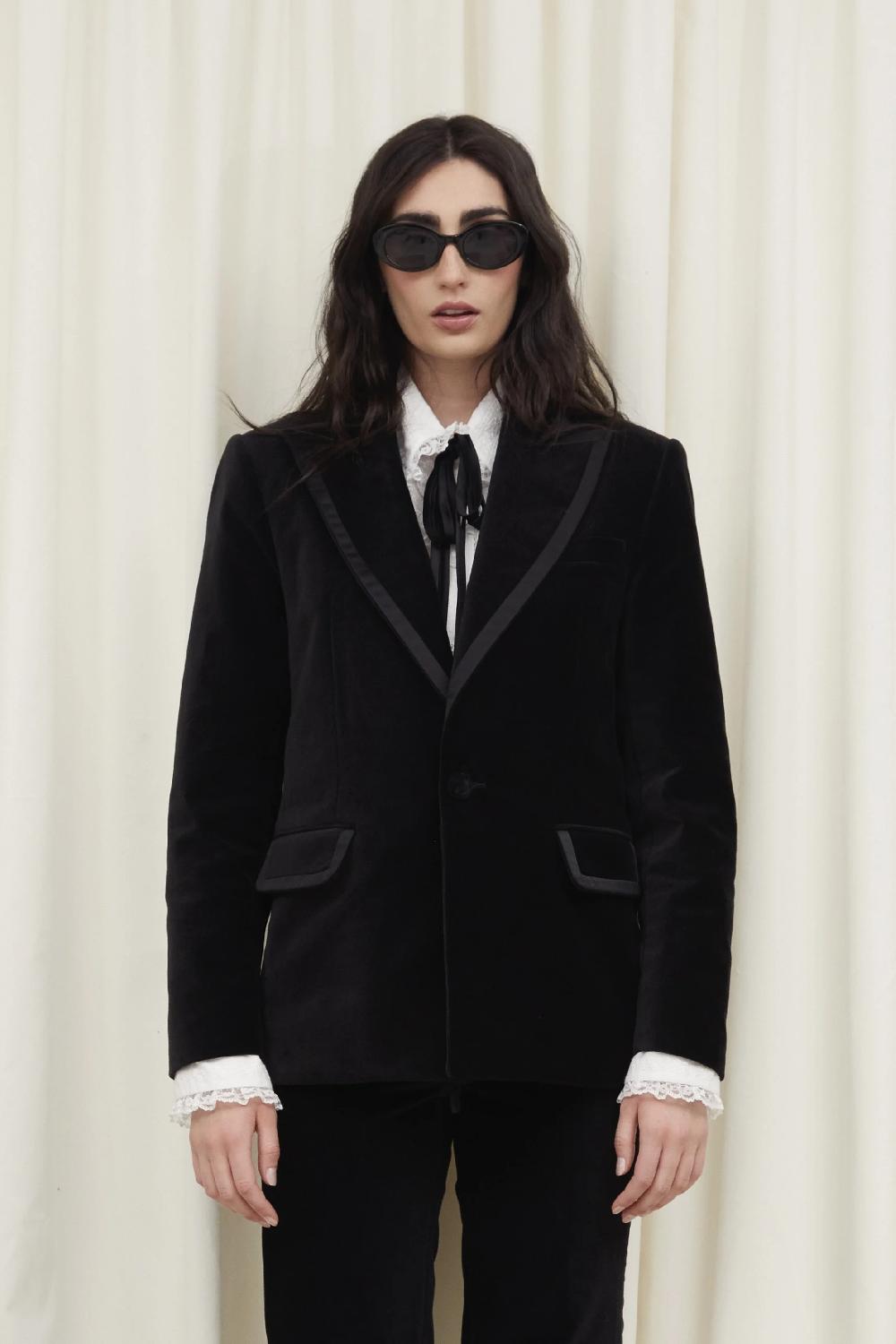 Tanner Fletcher Norman Velvet Tuxedo Blazer