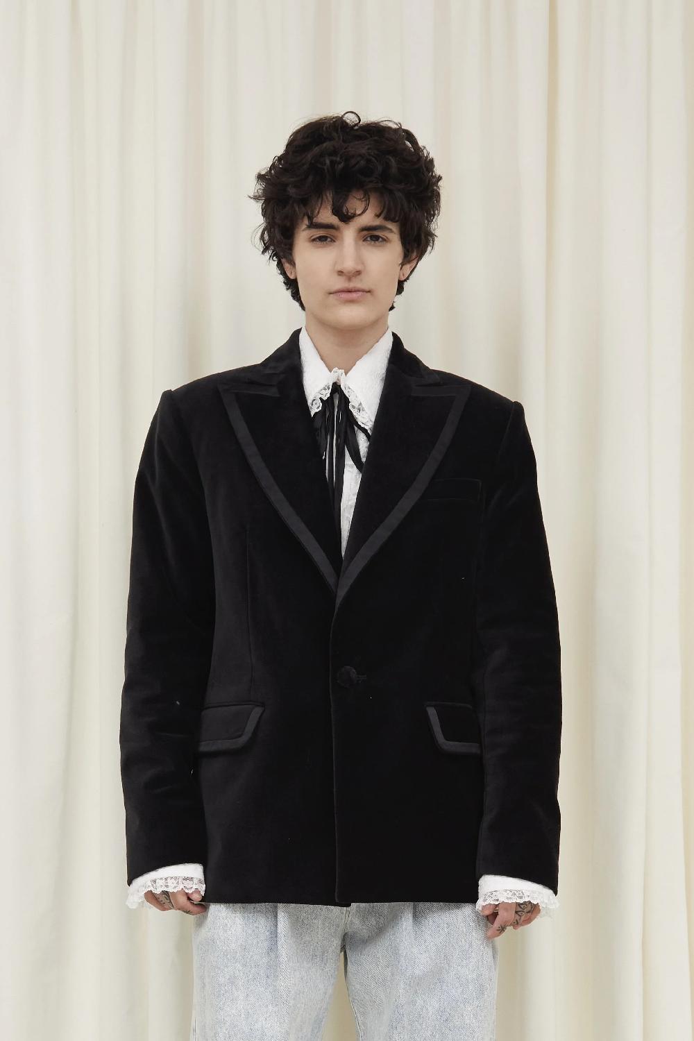 Tanner Fletcher Norman Velvet Tuxedo Blazer