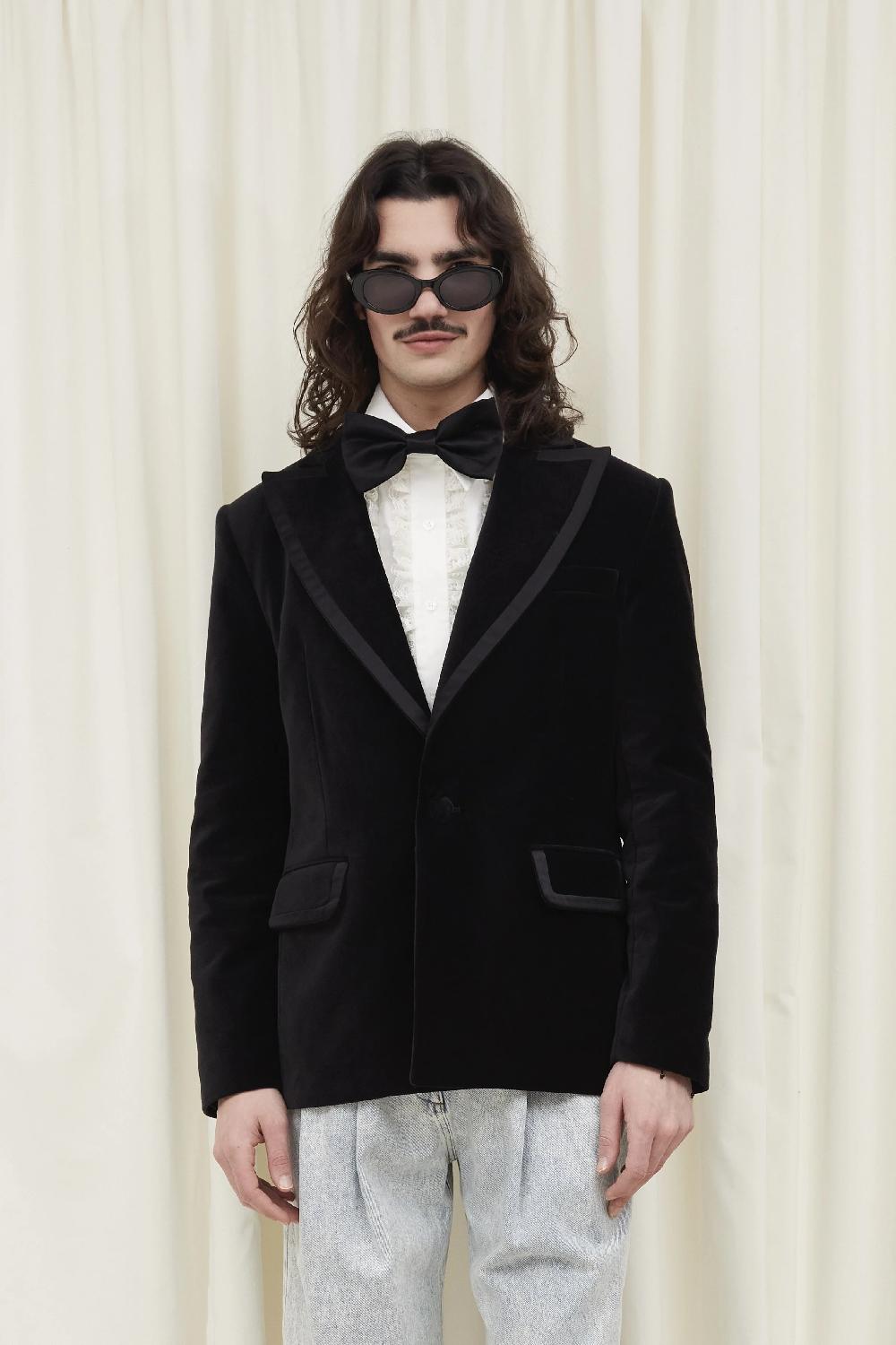 tanner fletcher Norman Velvet Tuxedo Blazer