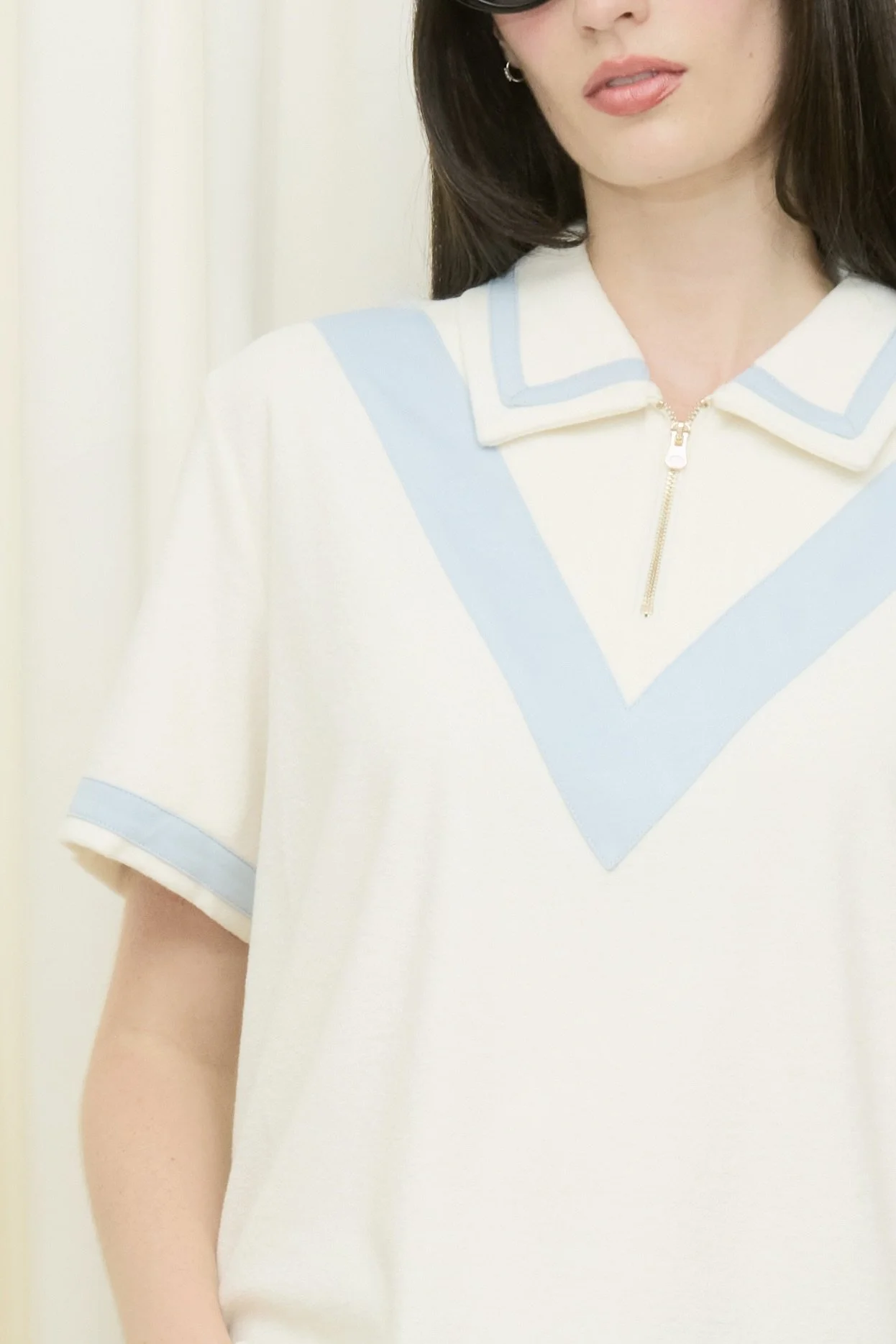 Tanner Fletcher Orson Velour Quarter Zip Polo