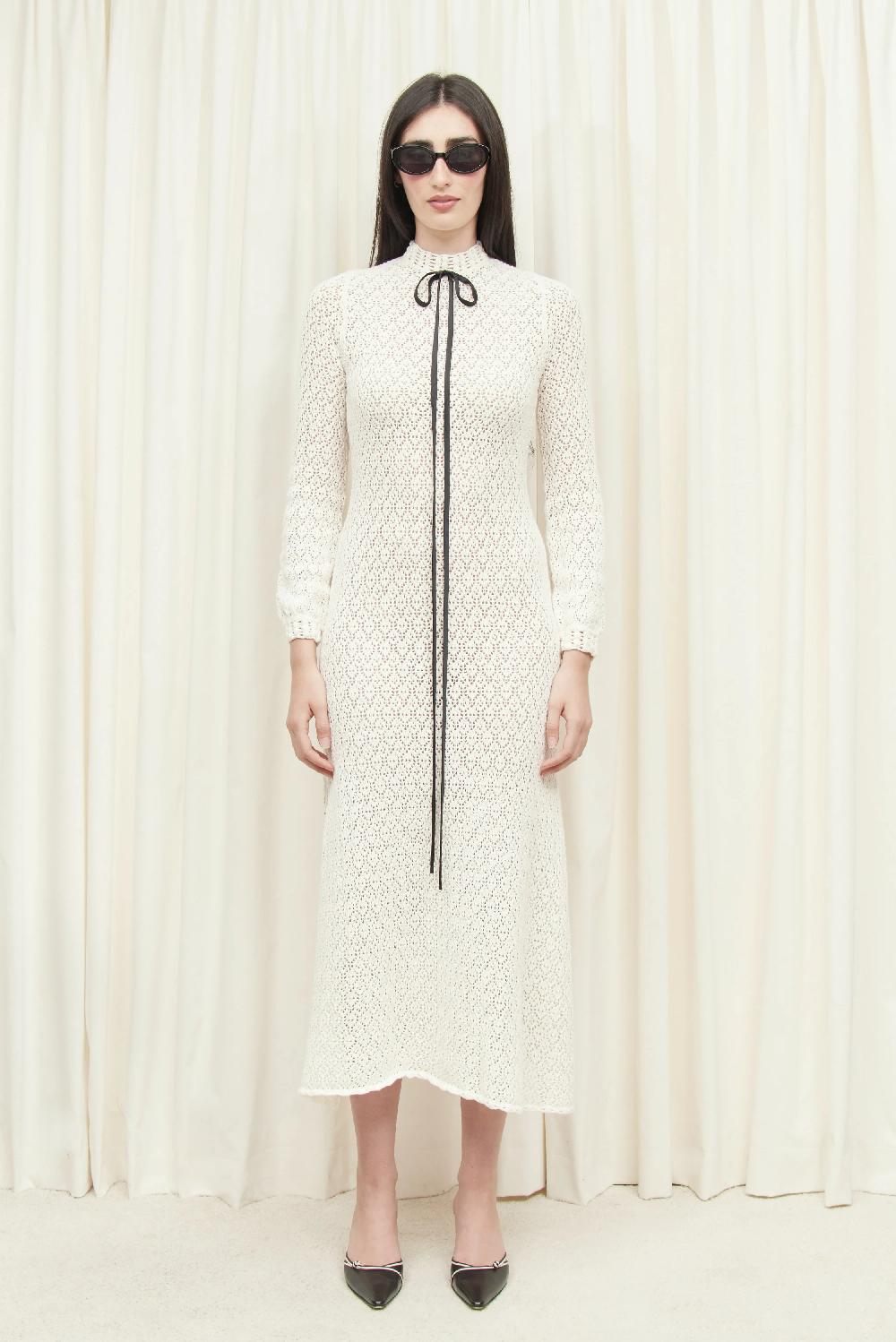 tanner fletcher Patsy Pointelle Midi Dress