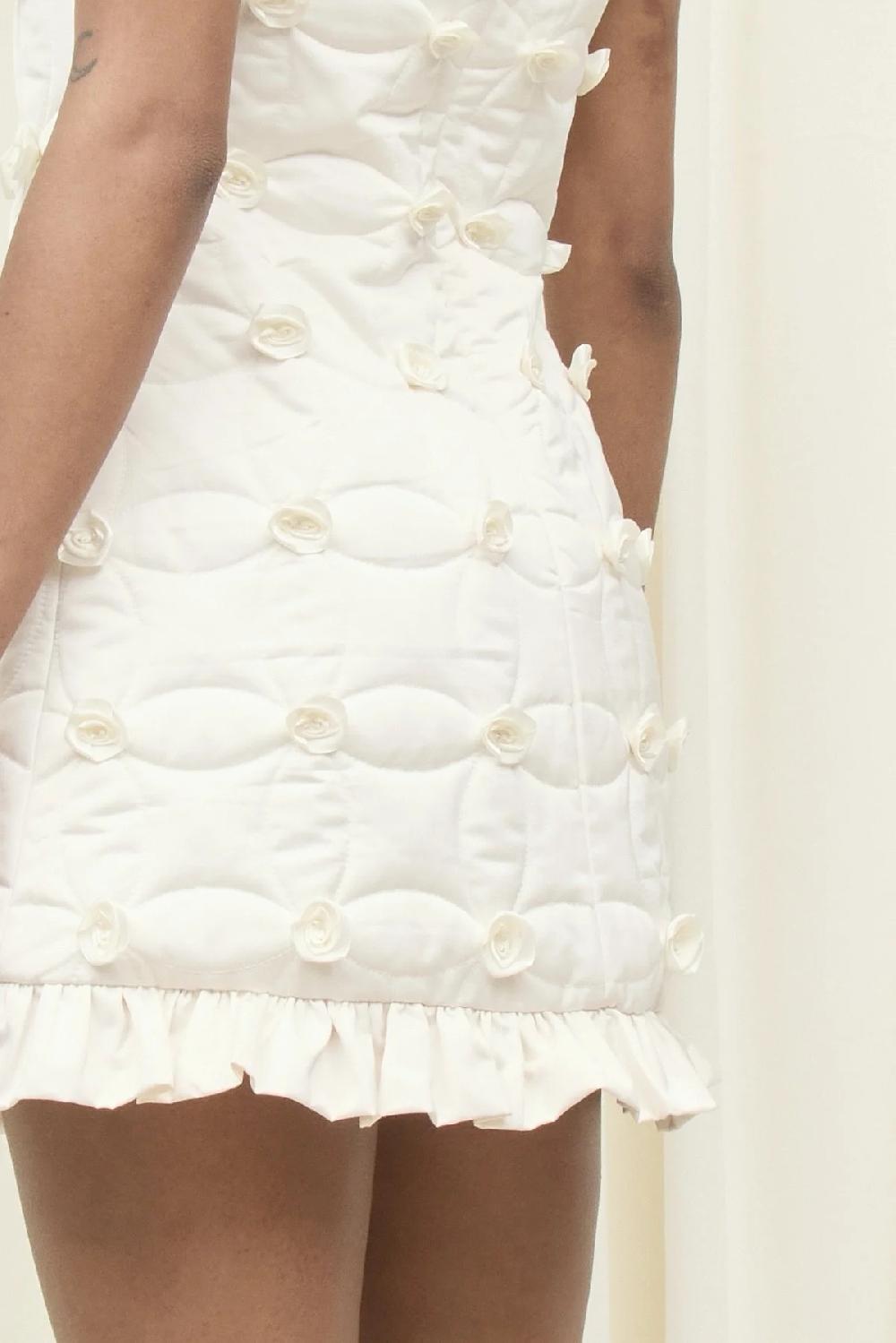 Tanner Fletcher Pippin Quilted Rosette Mini Dress