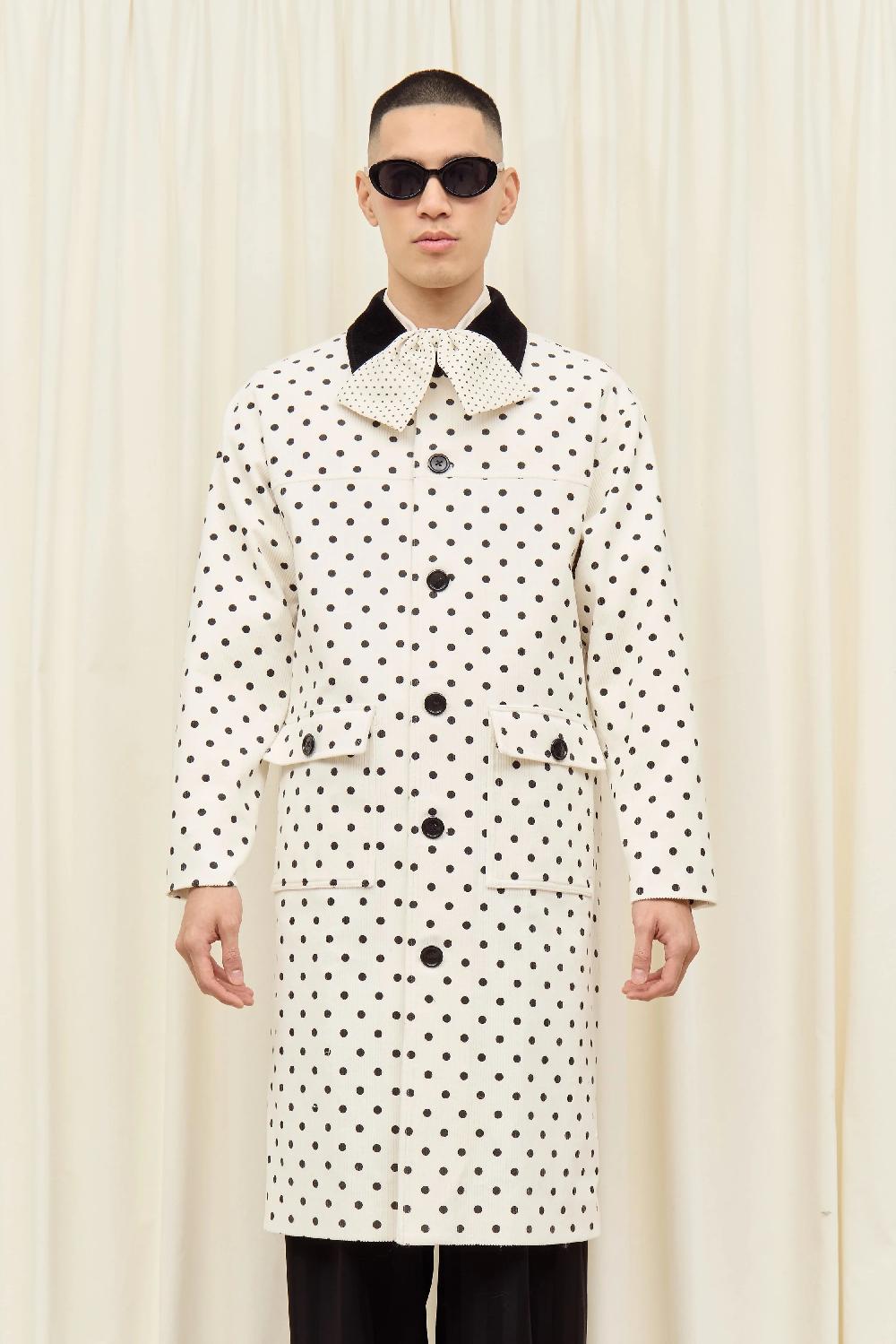 Tanner Fletcher Porter Polkadot Corduroy Coat