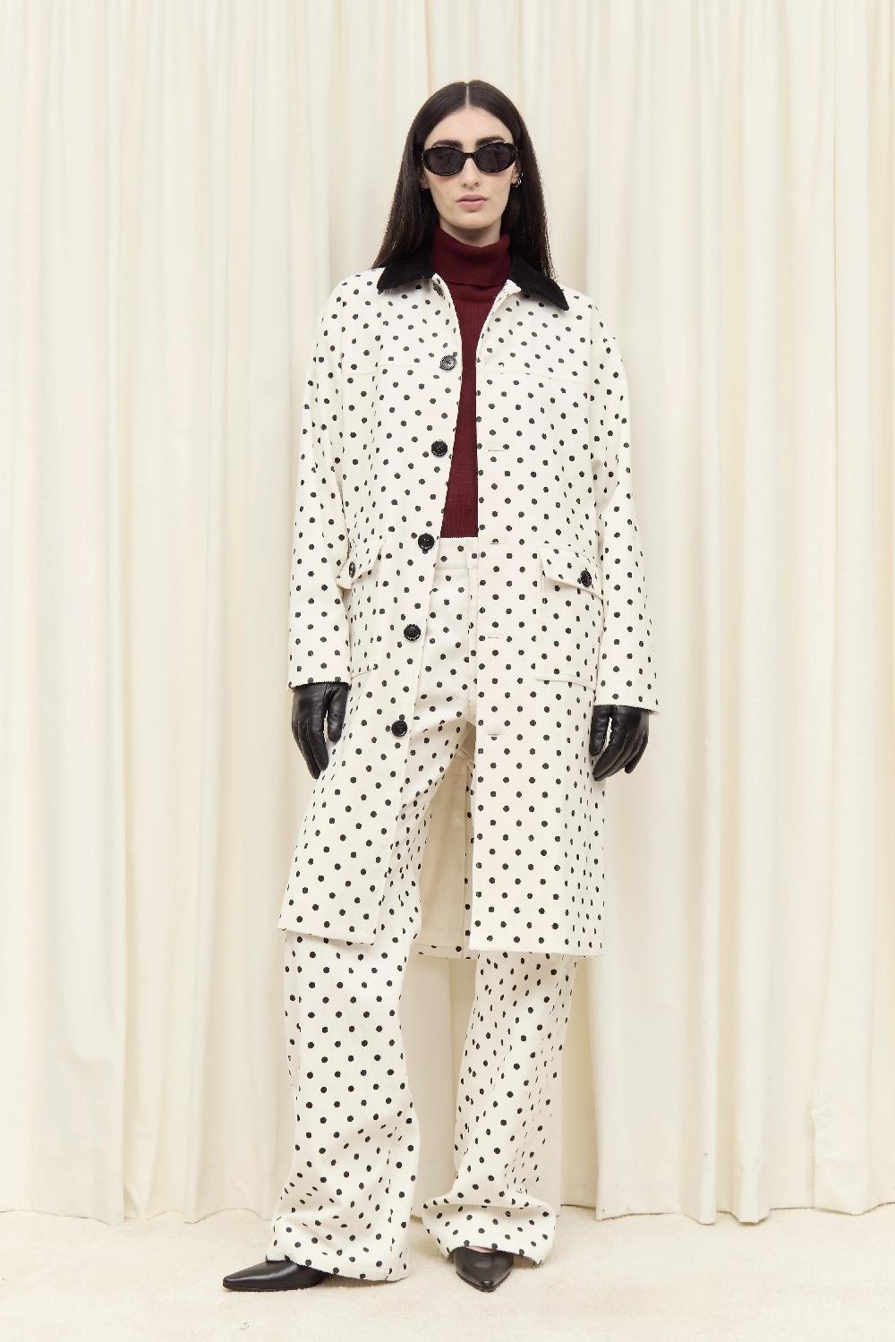 Tanner Fletcher Porter Polkadot Corduroy Coat