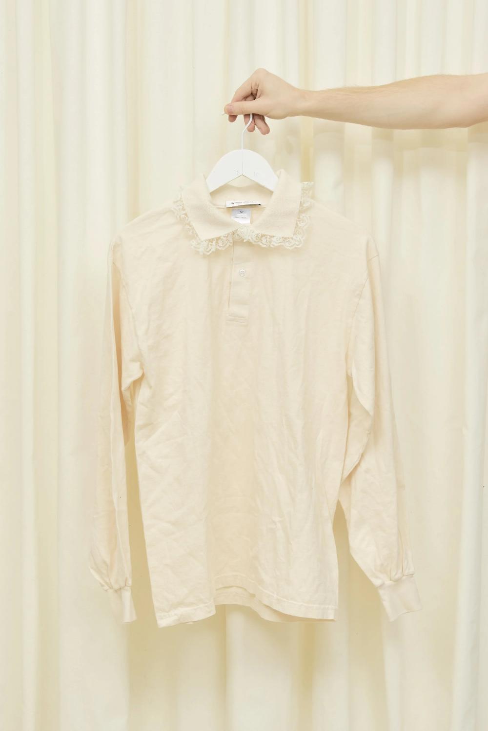 tanner fletcher SAMPLE: Cletus Lace Trim Polo XS/S