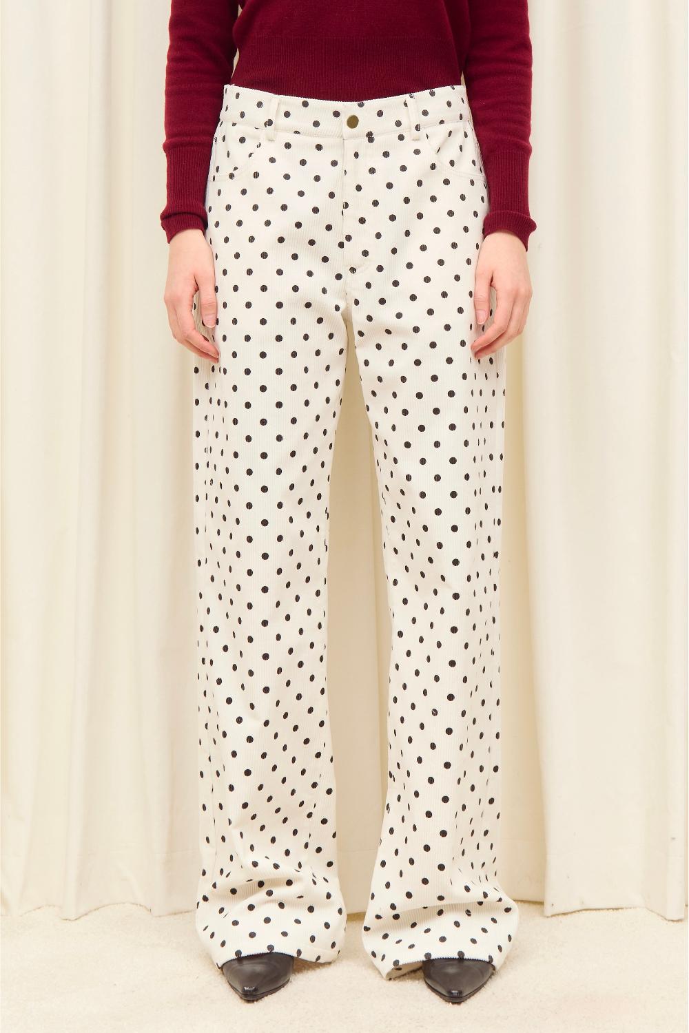 Tanner Fletcher Sid Loop Polkadot Corduroy Pant