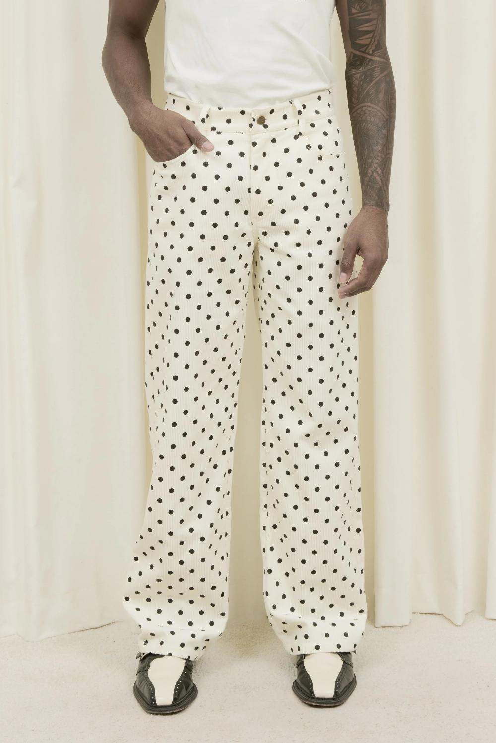 tanner fletcher Sid Loop Polkadot Corduroy Pant
