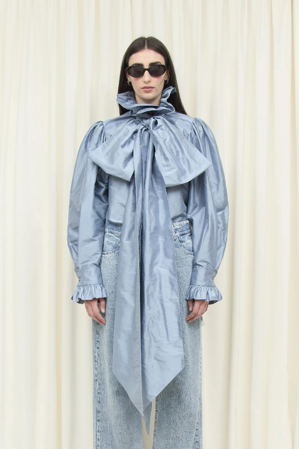Tanner Fletcher Simone Oversized Bow Blouse