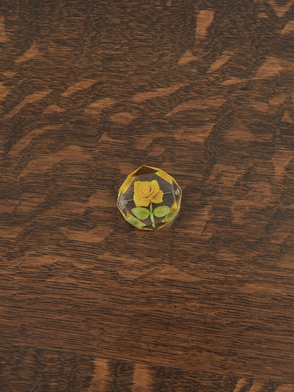 tanner fletcher Vintage Acrylic Floral Brooch