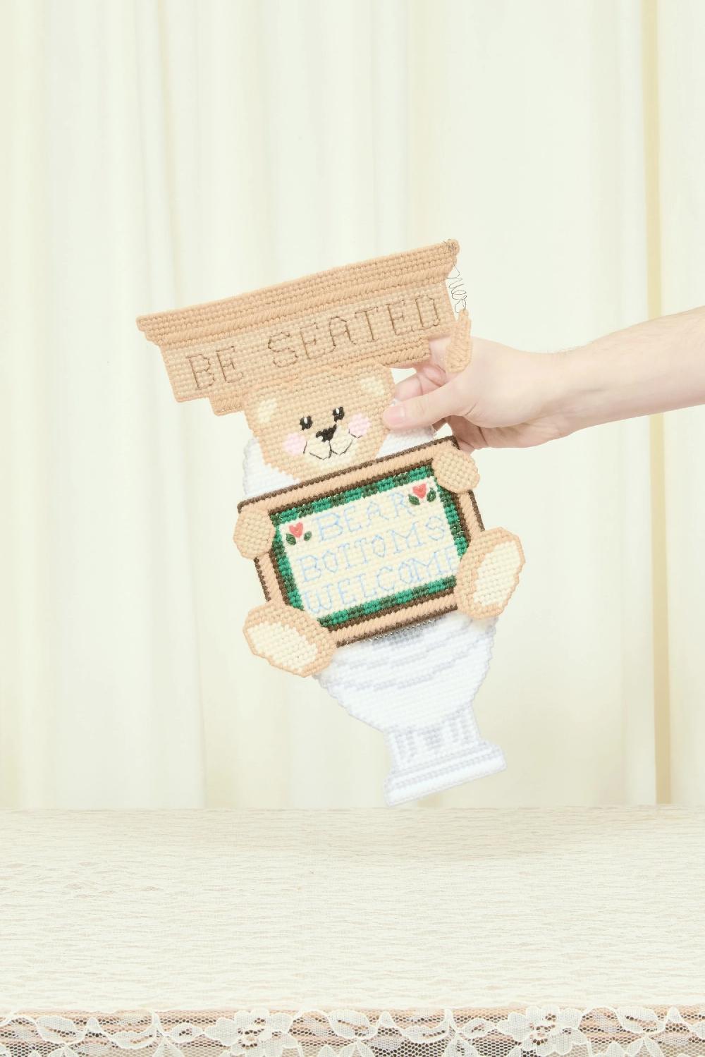 tanner fletcher Vintage "Bear Bottoms" Needlepoint