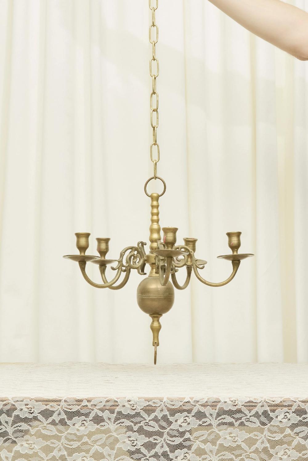 Tanner Fletcher Vintage Brass Chandelier