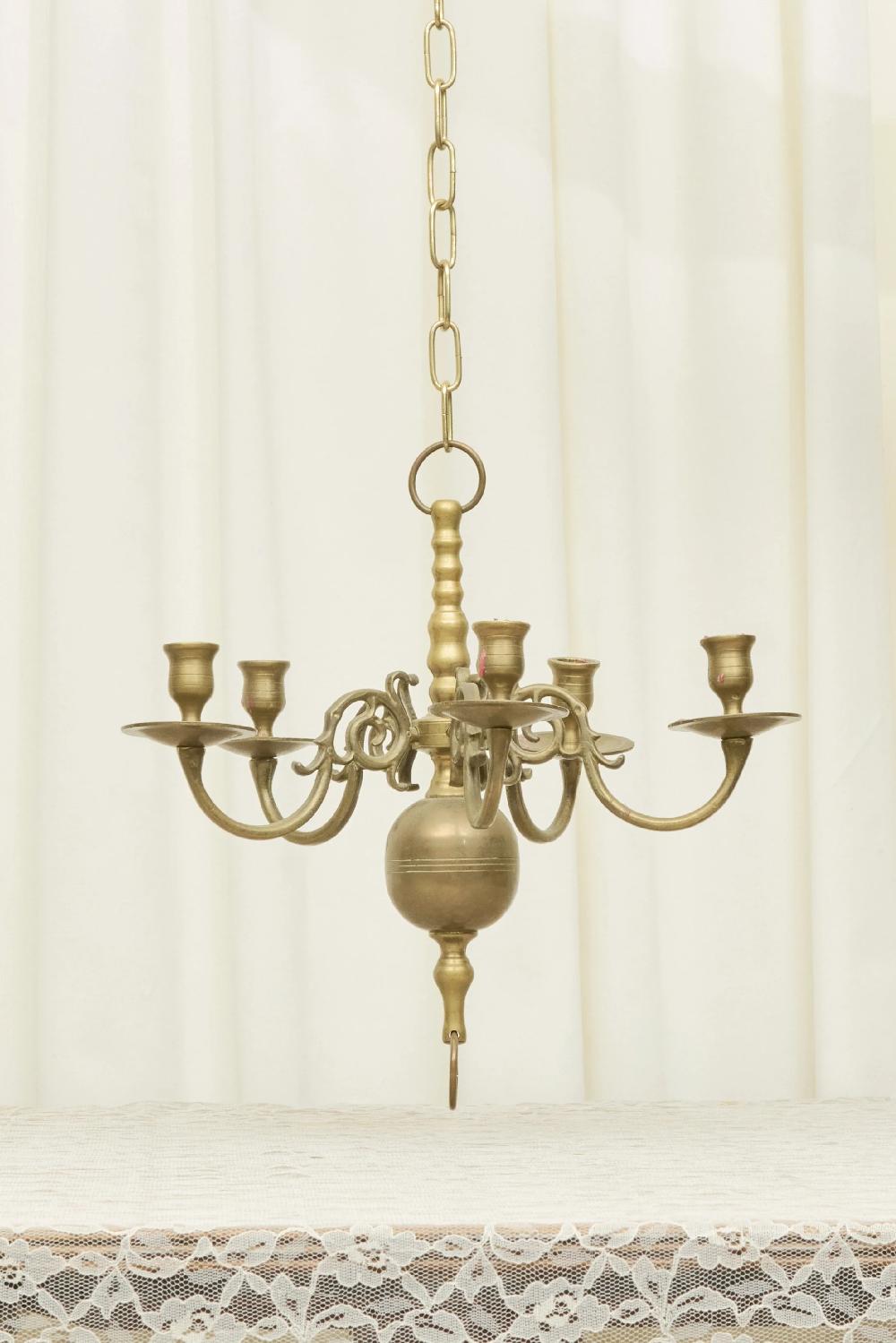 tanner fletcher Vintage Brass Chandelier