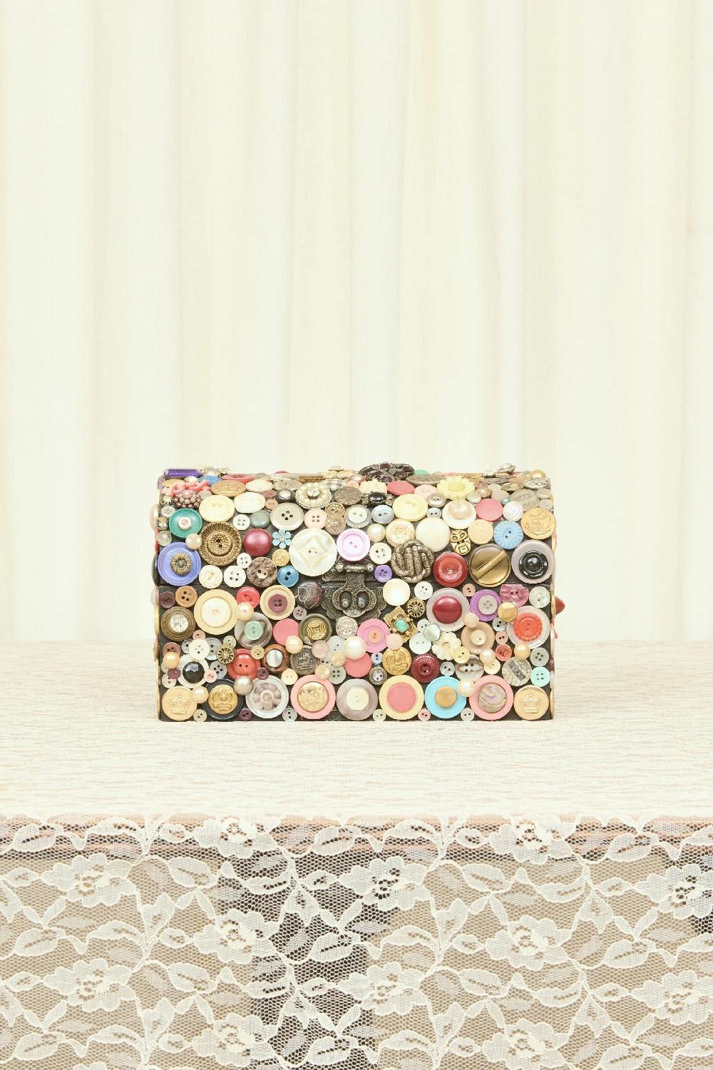 tanner fletcher Vintage Button Box Treasure Chest