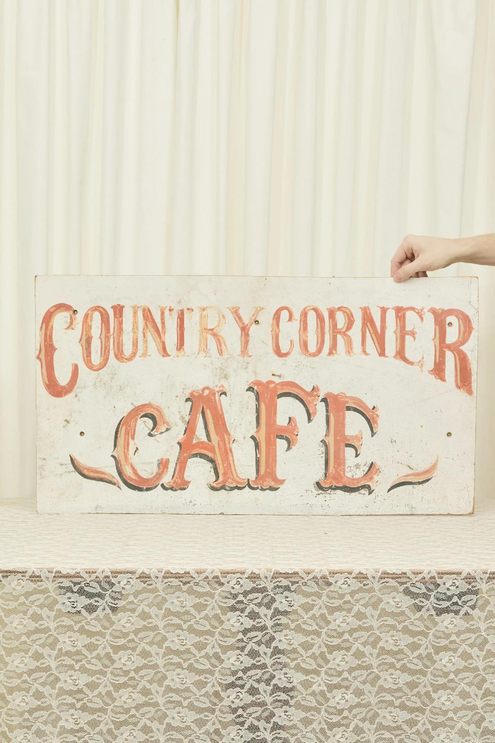 Tanner Fletcher Vintage "Country Corner Cafe" Sign