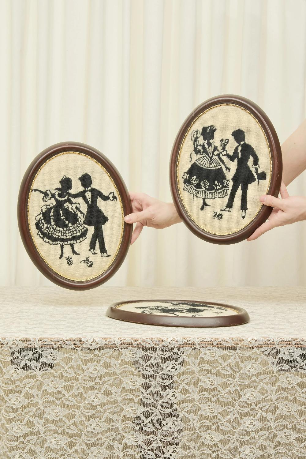 Tanner Fletcher Vintage Dancing Needlepoint (1 Of 3)