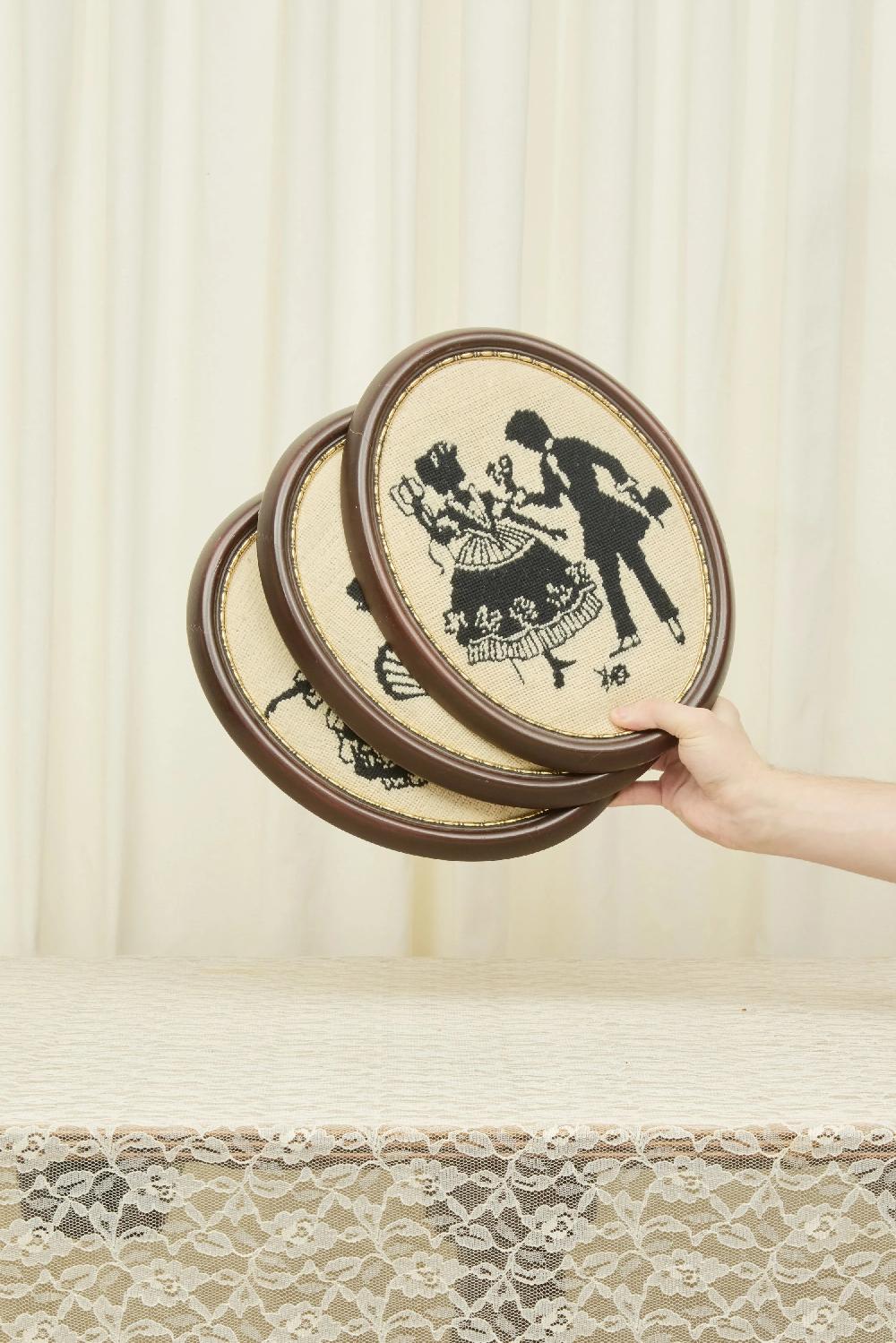 Tanner Fletcher Vintage Dancing Needlepoint (2 Of 3)