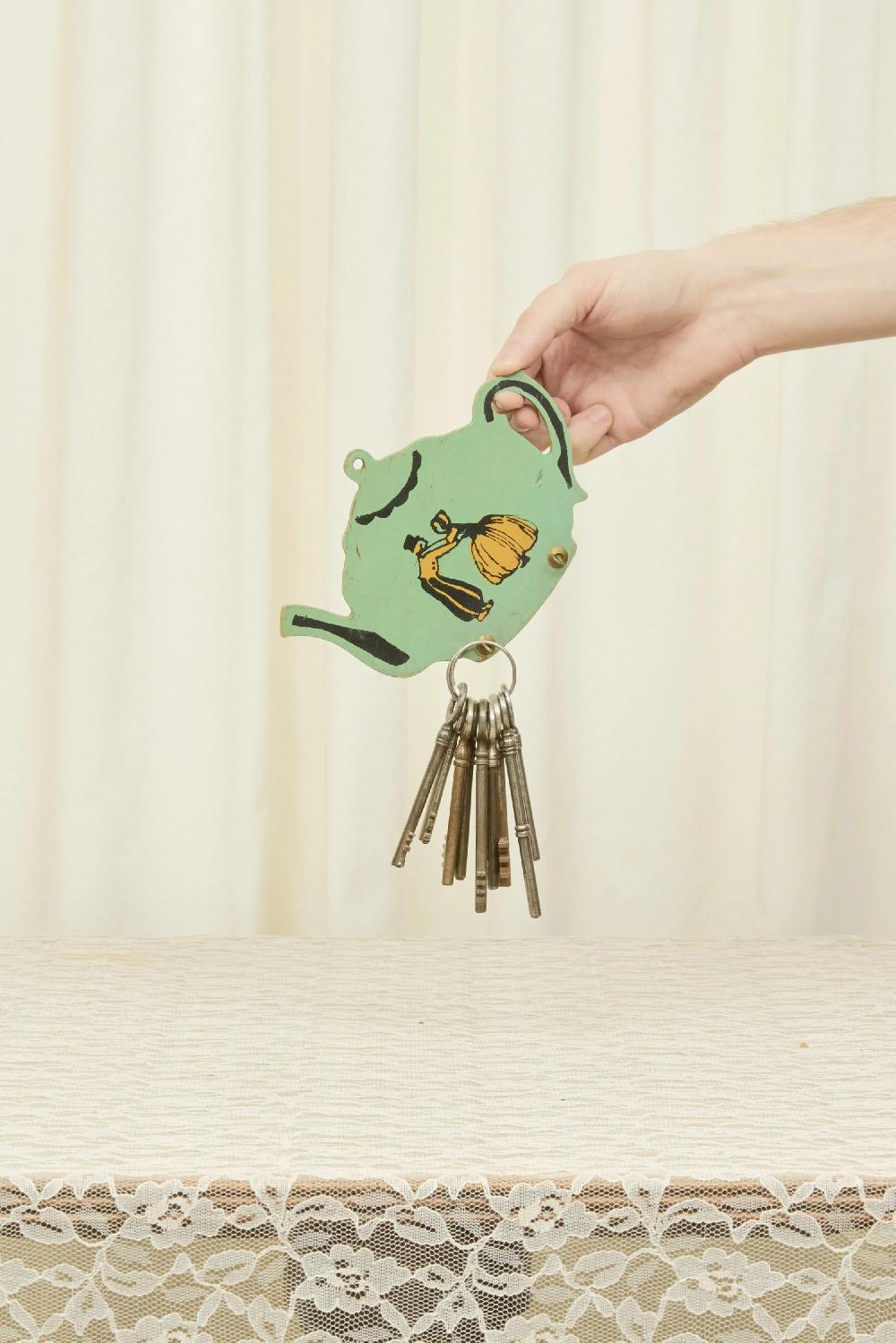 tanner fletcher Vintage Dancing Teapot Wall Hook