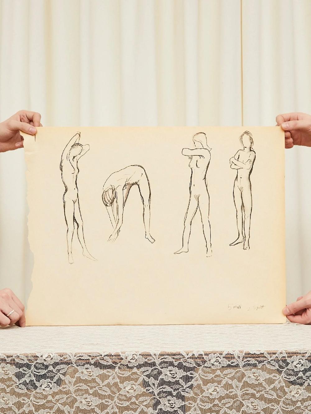 tanner fletcher Vintage Female Figure Sketches