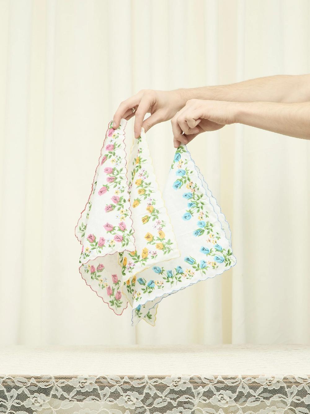 tanner fletcher Vintage Floral Handkerchief Set