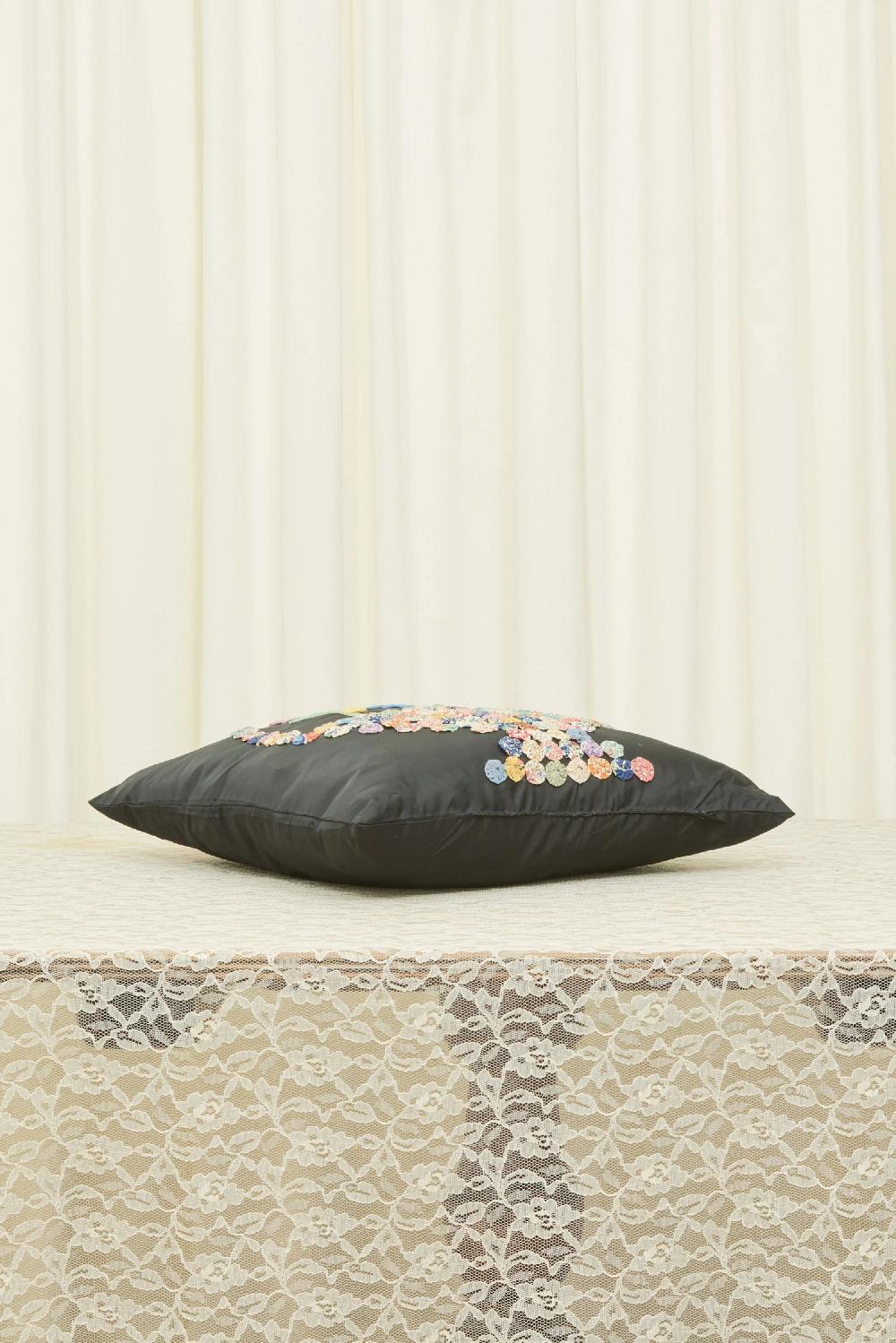 Tanner Fletcher Vintage Flower Embroidered Pillow