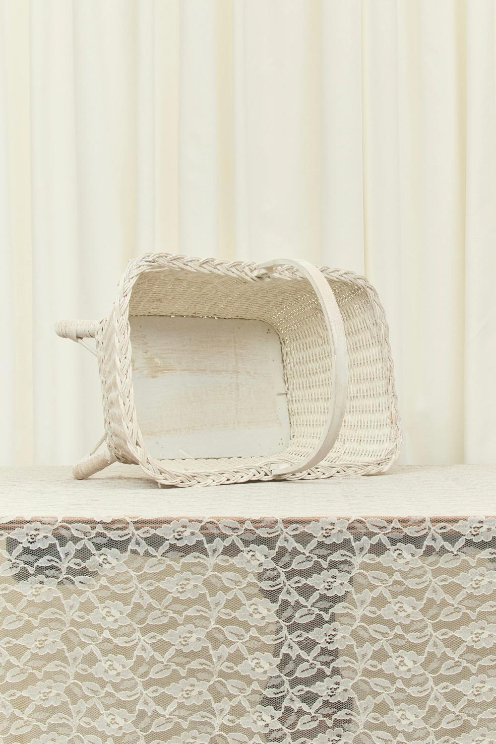 Tanner Fletcher Vintage Footed Wicker Basket