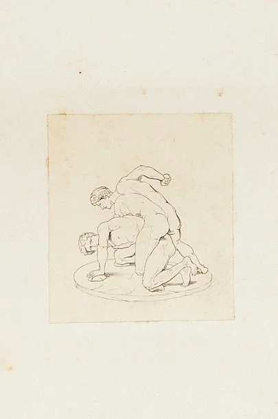 Tanner Fletcher Vintage French Homoerotic Sketch